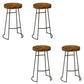 Armless Solid Wood Dining Stool Contemporary Bar Stool with Footrest 4 Piece Set Clearhalo 'Bar Furniture' 'Bar Stools' 'bar_stools' 'furn' 'furn_bar_stools' 'Furniture' 'Kitchen & Dining Furniture' 6794741