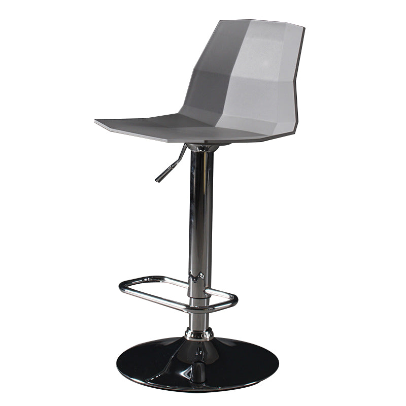 Sgabello da bar moderno in plastica Sgabello da pranzo ad altezza regolabile con poggiapiedi