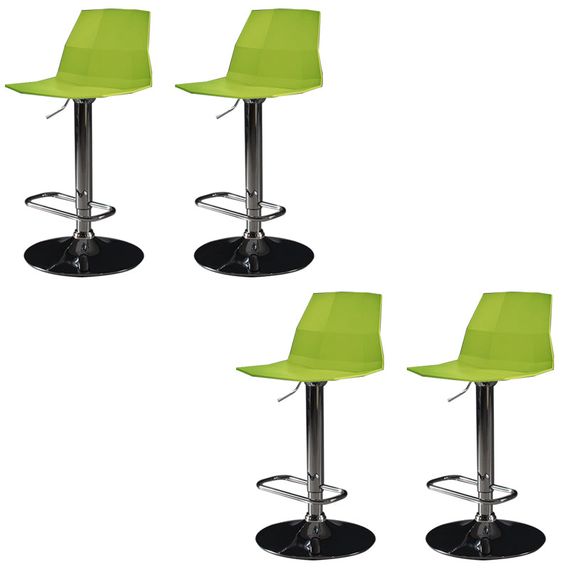 Sgabello da bar moderno in plastica Sgabello da pranzo ad altezza regolabile con poggiapiedi