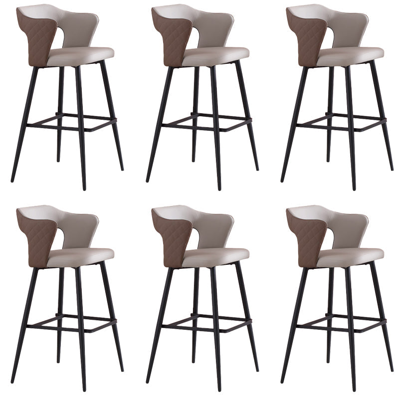 Modern Style Bar Stool Leather Counter Stool for Dining Room