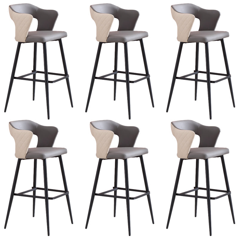 Modern Style Bar Stool Leather Counter Stool for Dining Room