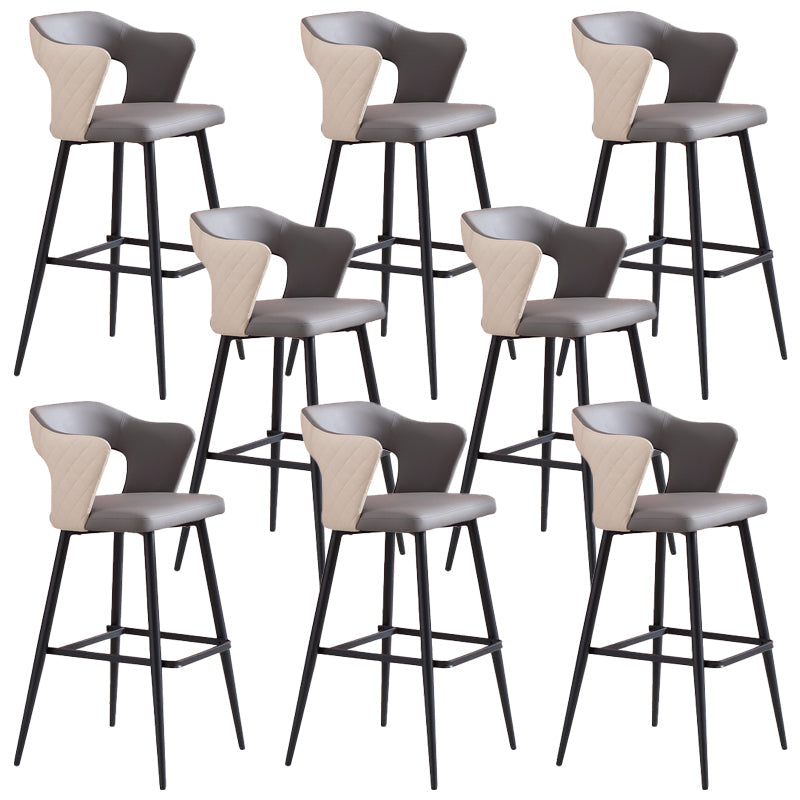Modern Style Bar Stool Leather Counter Stool for Dining Room