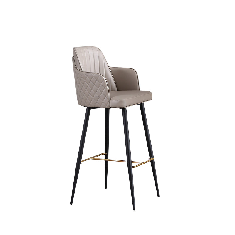 GLAM STYLE Barhocker Leder Rückenlehne Barhocker für Esszimmer
