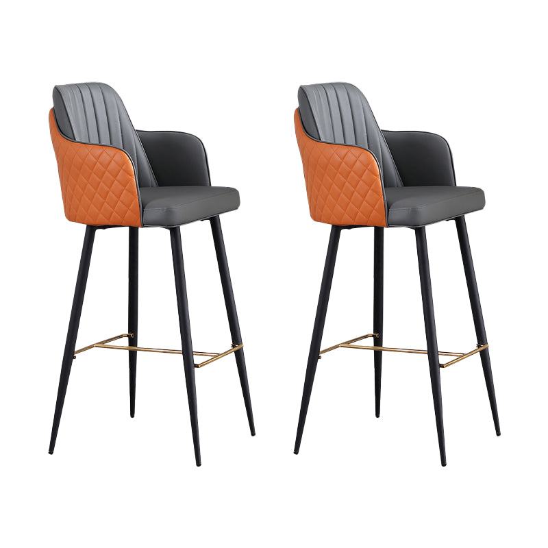 GLAM STYLE Barhocker Leder Rückenlehne Barhocker für Esszimmer