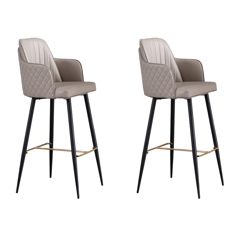 GLAM STYLE Barhocker Leder Rückenlehne Barhocker für Esszimmer