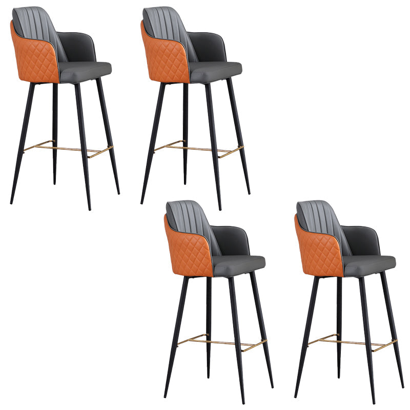 GLAM STYLE Barhocker Leder Rückenlehne Barhocker für Esszimmer