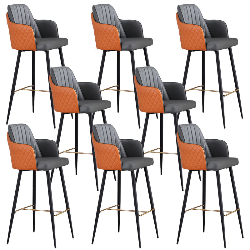 GLAM STYLE Barhocker Leder Rückenlehne Barhocker für Esszimmer