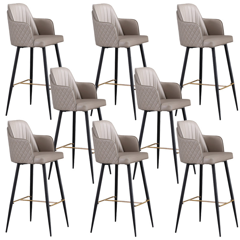 GLAM STYLE Barhocker Leder Rückenlehne Barhocker für Esszimmer