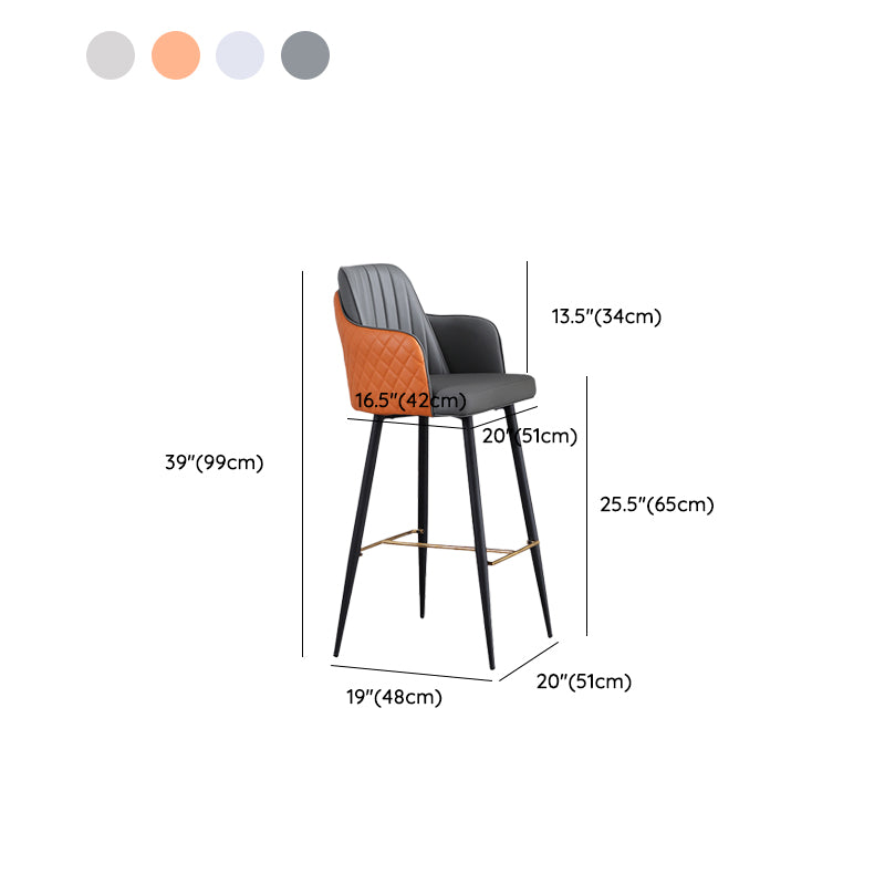 GLAM STYLE Barhocker Leder Rückenlehne Barhocker für Esszimmer