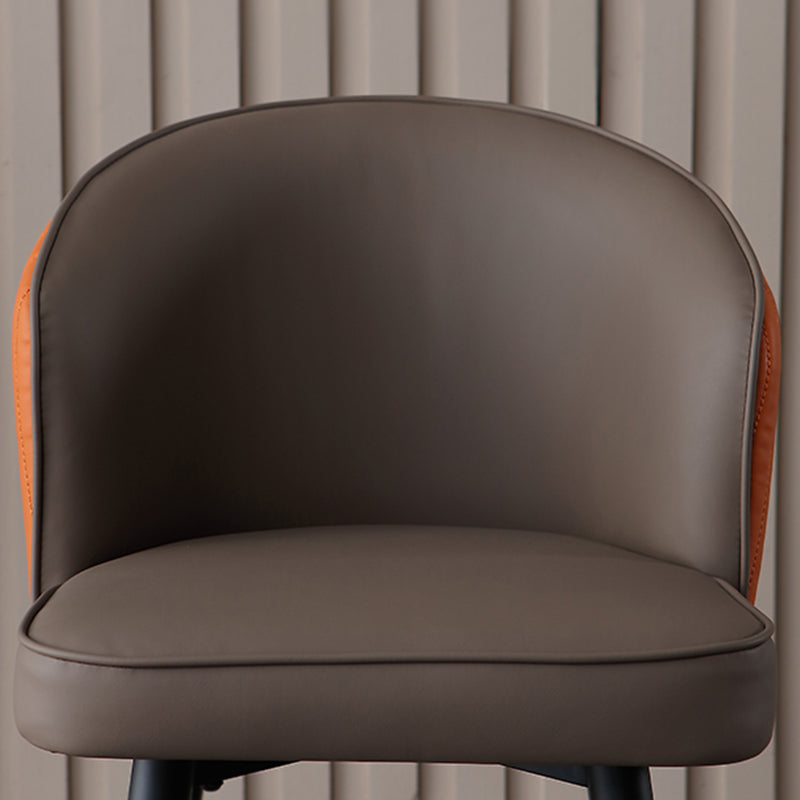 Glamstil Barhocker Leder -Rückenlehne Hocker für Esszimmer mit Metallbeinen