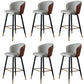 Glamstil Barhocker Leder -Rückenlehne Hocker für Esszimmer mit Metallbeinen