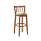 Modern Style Bar Stool Solid Wood Backrest Bar Stools with Swivel
