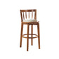 Modern Style Bar Stool Solid Wood Backrest Bar Stools with Swivel