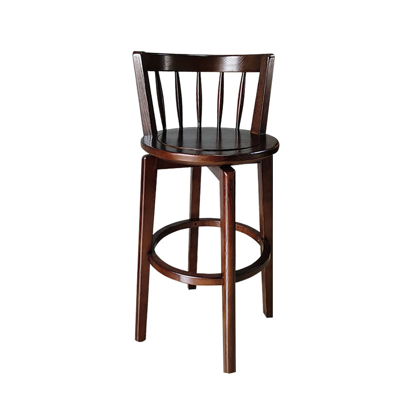 Modern Style Bar Stool Solid Wood Backrest Bar Stools with Swivel