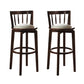 Modern Style Bar Stool Solid Wood Backrest Bar Stools with Swivel