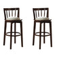 Modern Style Bar Stool Solid Wood Backrest Bar Stools with Swivel