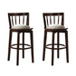 Modern Style Bar Stool Solid Wood Backrest Bar Stools with Swivel