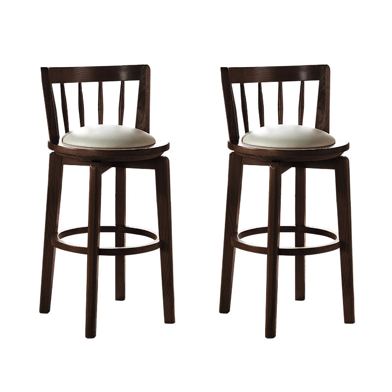 Modern Style Bar Stool Solid Wood Backrest Bar Stools with Swivel