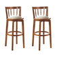 Modern Style Bar Stool Solid Wood Backrest Bar Stools with Swivel