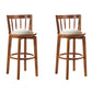 Modern Style Bar Stool Solid Wood Backrest Bar Stools with Swivel