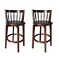 Modern Style Bar Stool Solid Wood Backrest Bar Stools with Swivel