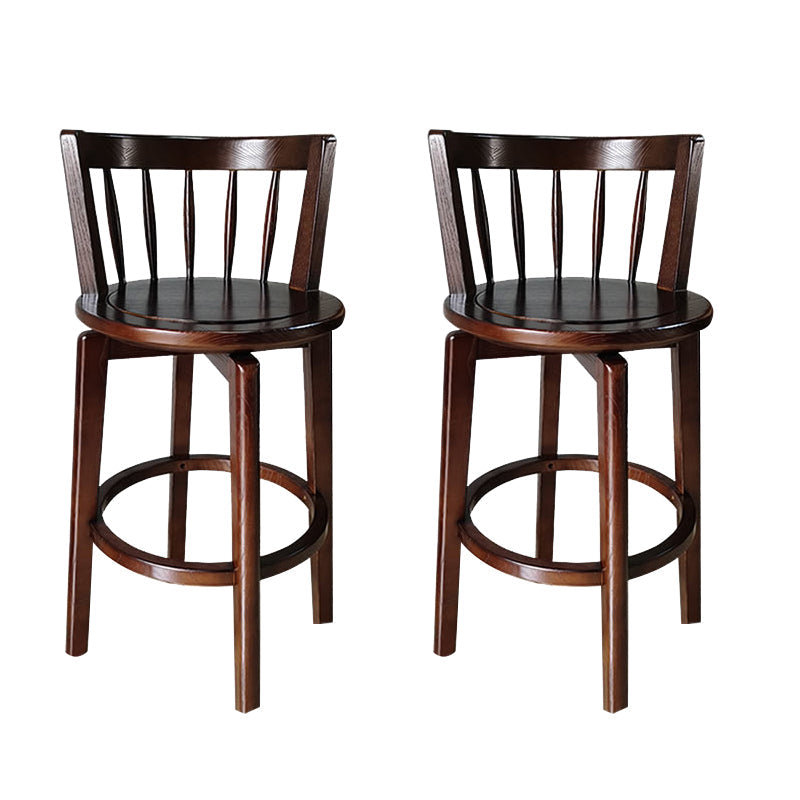 Modern Style Bar Stool Solid Wood Backrest Bar Stools with Swivel