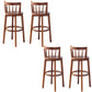 Modern Style Bar Stool Solid Wood Backrest Bar Stools with Swivel