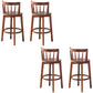 Modern Style Bar Stool Solid Wood Backrest Bar Stools with Swivel