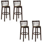 Modern Style Bar Stool Solid Wood Backrest Bar Stools with Swivel