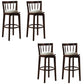 Modern Style Bar Stool Solid Wood Backrest Bar Stools with Swivel