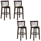 Modern Style Bar Stool Solid Wood Backrest Bar Stools with Swivel