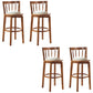 Modern Style Bar Stool Solid Wood Backrest Bar Stools with Swivel