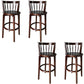 Modern Style Bar Stool Solid Wood Backrest Bar Stools with Swivel