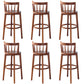 Modern Style Bar Stool Solid Wood Backrest Bar Stools with Swivel