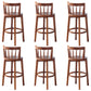 Modern Style Bar Stool Solid Wood Backrest Bar Stools with Swivel