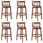Modern Style Bar Stool Solid Wood Backrest Bar Stools with Swivel
