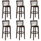 Modern Style Bar Stool Solid Wood Backrest Bar Stools with Swivel