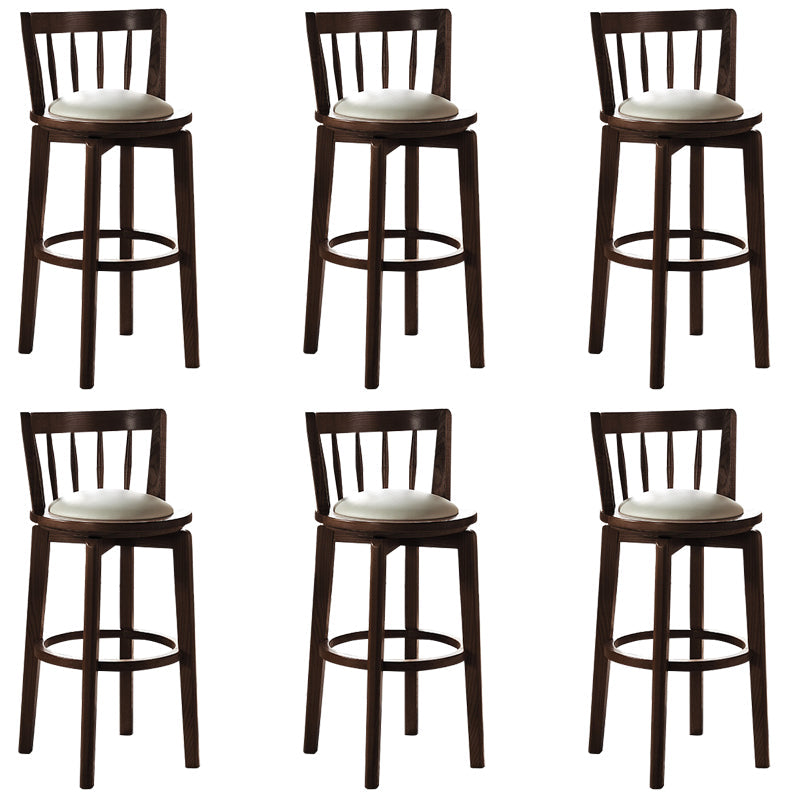 Modern Style Bar Stool Solid Wood Backrest Bar Stools with Swivel