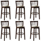 Modern Style Bar Stool Solid Wood Backrest Bar Stools with Swivel