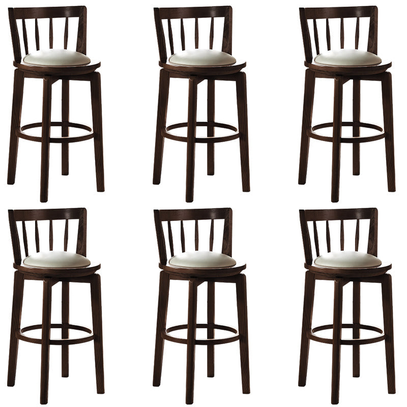 Modern Style Bar Stool Solid Wood Backrest Bar Stools with Swivel