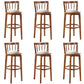 Modern Style Bar Stool Solid Wood Backrest Bar Stools with Swivel