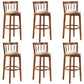 Modern Style Bar Stool Solid Wood Backrest Bar Stools with Swivel