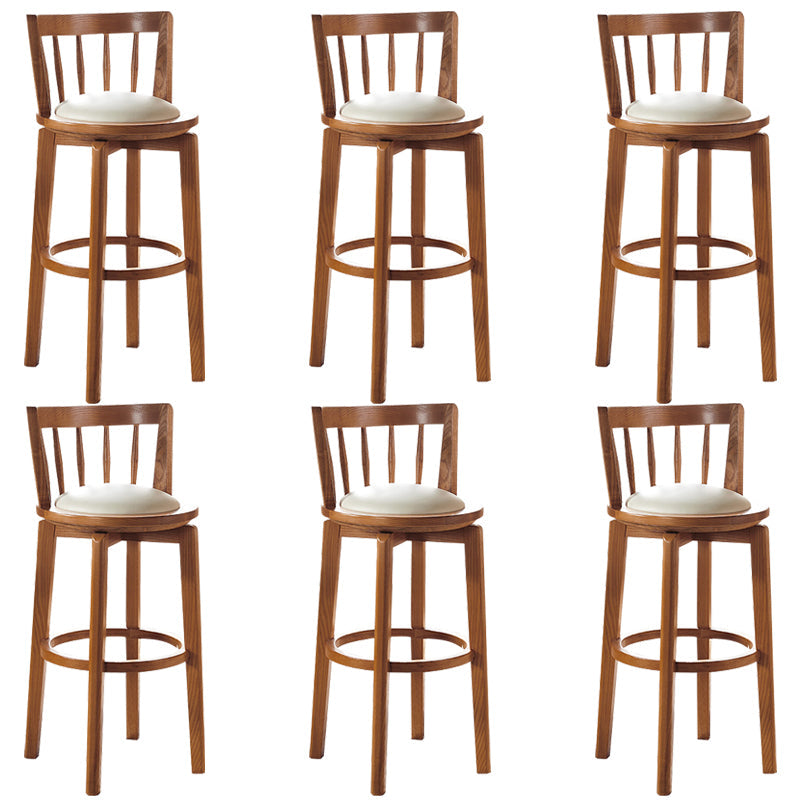 Modern Style Bar Stool Solid Wood Backrest Bar Stools with Swivel