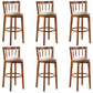 Modern Style Bar Stool Solid Wood Backrest Bar Stools with Swivel
