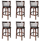 Modern Style Bar Stool Solid Wood Backrest Bar Stools with Swivel