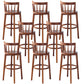 Modern Style Bar Stool Solid Wood Backrest Bar Stools with Swivel