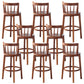Modern Style Bar Stool Solid Wood Backrest Bar Stools with Swivel