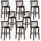 Modern Style Bar Stool Solid Wood Backrest Bar Stools with Swivel