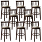 Modern Style Bar Stool Solid Wood Backrest Bar Stools with Swivel