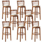 Modern Style Bar Stool Solid Wood Backrest Bar Stools with Swivel